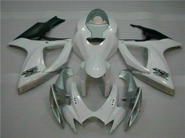 Affordable 2006-2007 White Silver Suzuki GSXR 600/750 Plastics Fairing Kits Canada