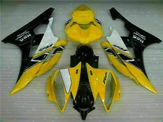 Affordable 2006-2007 Yellow Black Yamaha YZF R6 Full Fairing Kit Canada Affordable 2006-2007 Yellow Black Yamaha YZF R6 Full Fairing Kit Canada
