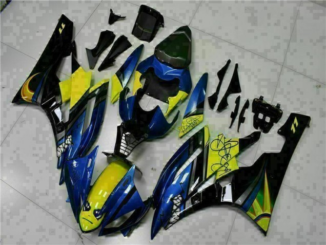 Affordable 2006-2007 Yellow Blue Yamaha YZF R6 Motorcycle Fairings Canada