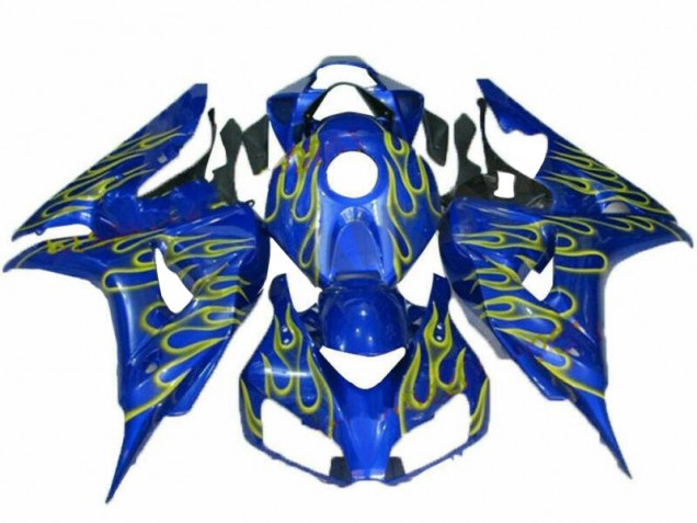 Affordable 2006-2007 Yellow Flame Blue Honda CBR1000RR Motorcycle Fairings Canada Affordable 2006-2007 Yellow Flame Blue Honda CBR1000RR Motorcycle Fairings Canada