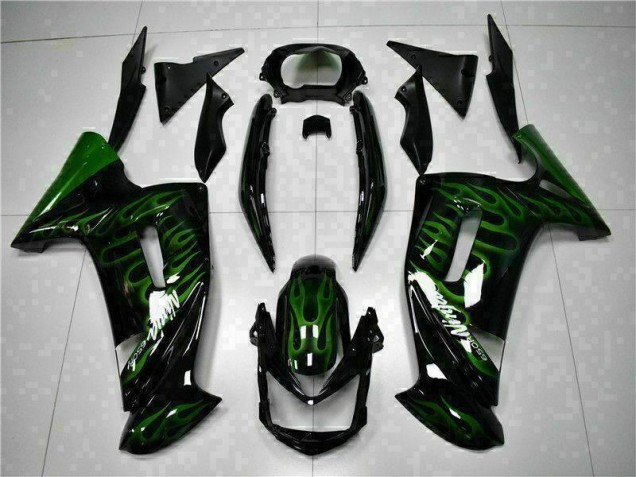 Affordable 2006-2008 Green Flame Kawasaki Ninja EX650 Motorcycle Fairings Canada Affordable 2006-2008 Green Flame Kawasaki Ninja EX650 Motorcycle Fairings Canada