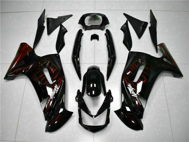 Affordable 2006-2008 Red Flame Kawasaki Ninja EX650 Motorcycle Fairings Canada Affordable 2006-2008 Red Flame Kawasaki Ninja EX650 Motorcycle Fairings Canada