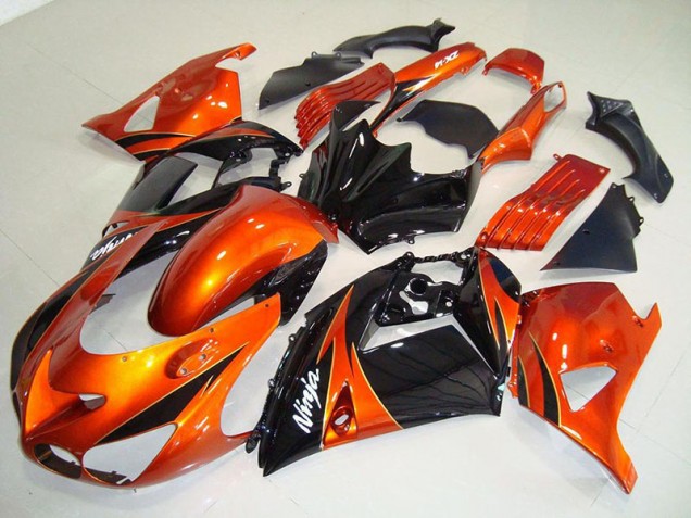 Affordable 2006-2011 Orange Black Kawasaki Ninja ZX14R Motorcycle Fairings Canada