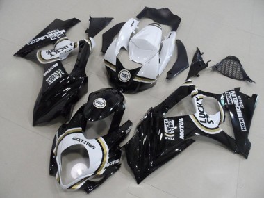 Affordable 2007-2008 Black Lucky Strike Suzuki GSXR 1000 Motorcycle Fairings Canada