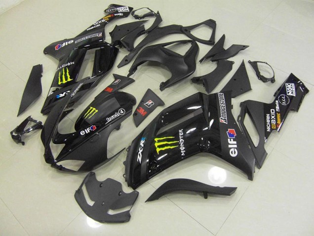 Affordable 2007-2008 Black Monster Kawasaki Ninja ZX6R Motorcycle Fairings Canada Affordable 2007-2008 Black Monster Kawasaki Ninja ZX6R Motorcycle Fairings Canada
