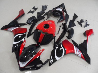 Affordable 2007-2008 Black Red Glossy Yamaha YZF R1 Motorcycle Fairings Canada