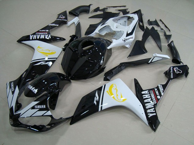 Affordable 2007-2008 Black White Dolphin Yamaha YZF R1 Motorcycle Fairings Canada
