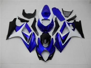 Affordable 2007-2008 Blue White Black Suzuki GSXR 1000 Motorcycle Fairings Canada