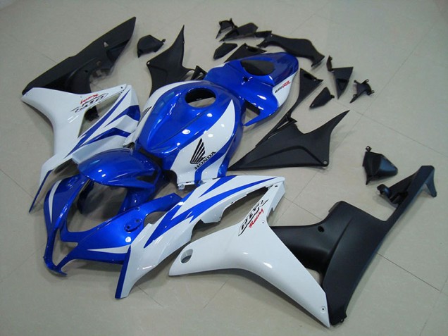 Affordable 2007-2008 Blue White Matte Black Honda CBR600RR Motorcycle Fairings Canada Affordable 2007-2008 Blue White Matte Black Honda CBR600RR Motorcycle Fairings Canada