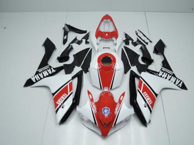 Affordable 2007-2008 Factory Red White Yamaha YZF R1 Motorcycle Fairings Canada