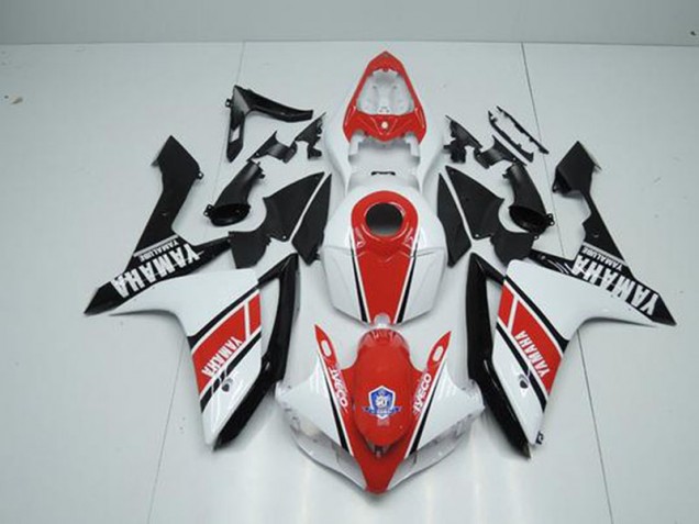 Affordable 2007-2008 Factory Red White Yamaha YZF R1 Motorcycle Fairings Canada Affordable 2007-2008 Factory Red White Yamaha YZF R1 Motorcycle Fairings Canada
