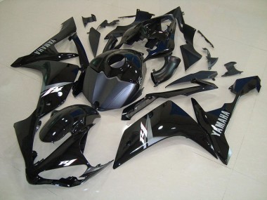 Affordable 2007-2008 Glossy Black White Yamaha YZF R1 Motorcycle Fairings Canada