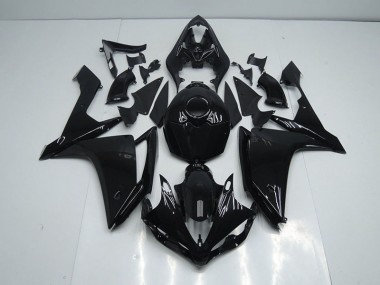 Affordable 2007-2008 Glossy Black Yamaha YZF R1 Motorcycle Fairings Canada