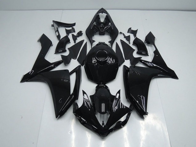 Affordable 2007-2008 Glossy Black Yamaha YZF R1 Motorcycle Fairings Canada