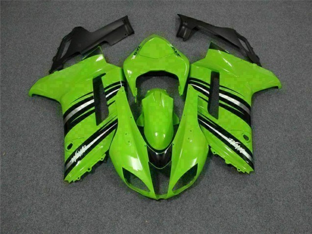 Affordable 2007-2008 Green Black Kawasaki Ninja ZX6R Motorcycle Fairings Canada Affordable 2007-2008 Green Black Kawasaki Ninja ZX6R Motorcycle Fairings Canada