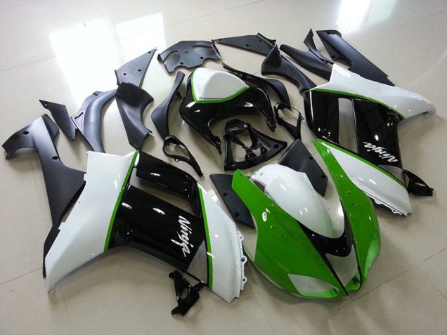 Affordable 2007-2008 Green Black White Kawasaki Ninja ZX6R Motorcycle Fairings Canada