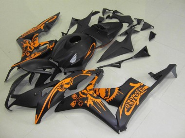 Affordable 2007-2008 Matte Black Orange Sticker Honda CBR600RR Motorcycle Fairings Canada