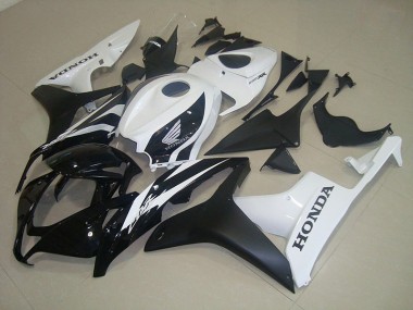 Affordable 2007-2008 Matte Black White Honda CBR600RR Motorcycle Fairings Canada
