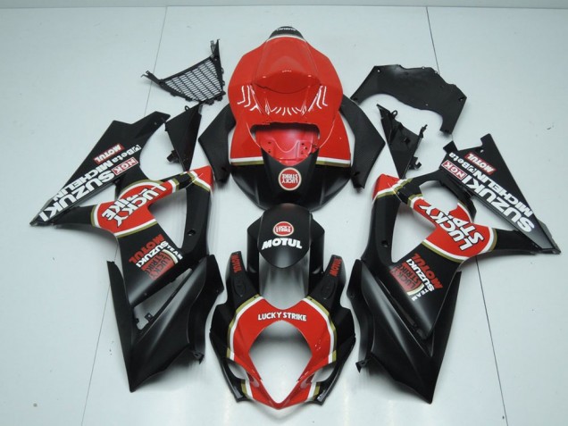 Affordable 2007-2008 Matte Lucky Strike Suzuki GSXR 1000 Motorcycle Fairings Canada Affordable 2007-2008 Matte Lucky Strike Suzuki GSXR 1000 Motorcycle Fairings Canada