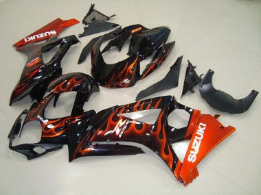 Affordable 2007-2008 Orange Flame Suzuki GSXR 1000 Motorcycle Fairings Canada