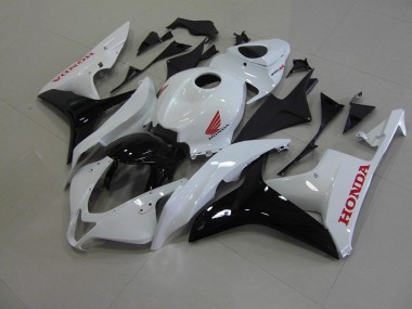 Affordable 2007-2008 Pearl White Black Honda CBR600RR Motorcycle Fairings Canada