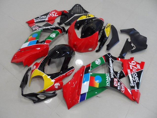 Affordable 2007-2008 Red and Green Suzuki GSXR 1000 Motorcycle Fairings Canada Affordable 2007-2008 Red and Green Suzuki GSXR 1000 Motorcycle Fairings Canada