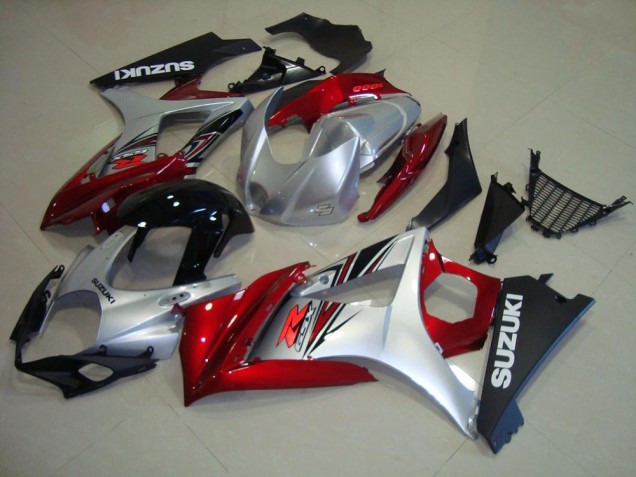 Affordable 2007-2008 Red Black Silver Suzuki GSXR 1000 Motorcycle Fairings Canada Affordable 2007-2008 Red Black Silver Suzuki GSXR 1000 Motorcycle Fairings Canada