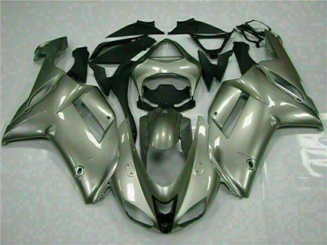 Affordable 2007-2008 Silver Kawasaki Ninja ZX6R Motorcycle Fairings Canada