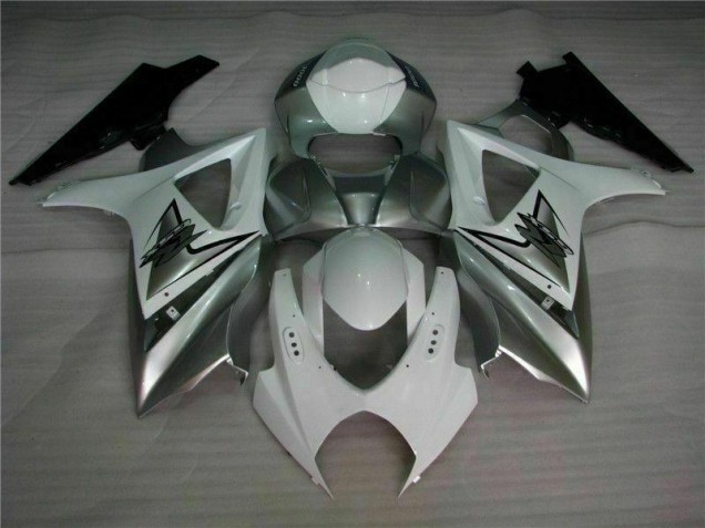 Affordable 2007-2008 Silver White Suzuki GSXR 1000 Motorcycle Fairings Canada Affordable 2007-2008 Silver White Suzuki GSXR 1000 Motorcycle Fairings Canada