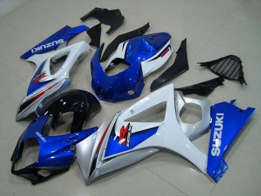 Affordable 2007-2008 White Blue Suzuki GSXR 1000 Motorcycle Fairings Canada