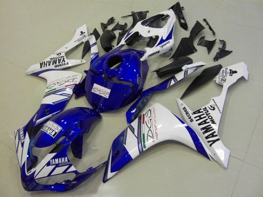 Affordable 2007-2008 White Blue Tri Colour Yamaha YZF R1 Motorcycle Fairings Canada