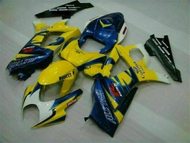 Affordable 2007-2008 Yellow Suzuki GSXR 1000 Full Fairing Kit Canada