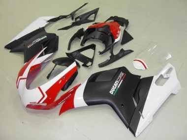 Affordable 2007-2012 Matte Black White Red Ducati 848 1098 1198 Motorcycle Fairings Canada