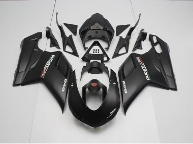 Affordable 2007-2012 Matte Black with White Decals Ducati 848 1098 1198 Motorcycle Fairings Canada