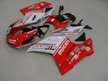 Affordable 2007-2012 Orange Banner 69 Ducati 848 1098 1198 Motorcycle Fairings Canada