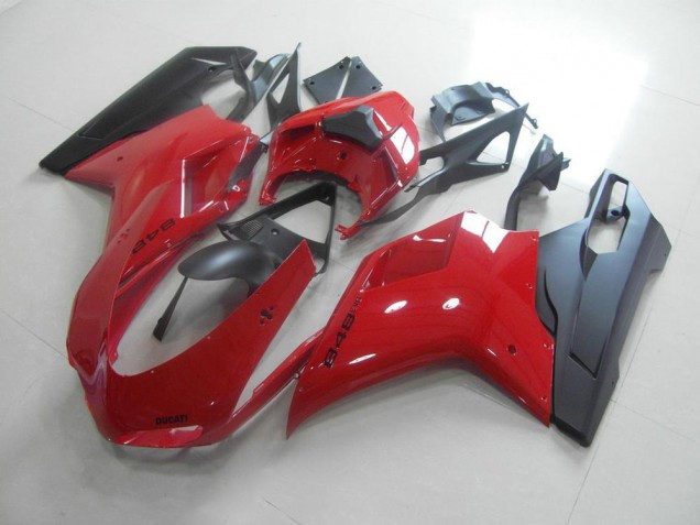 Affordable 2007-2012 Red Black Ducati 848 1098 1198 Motorcycle Fairings Canada