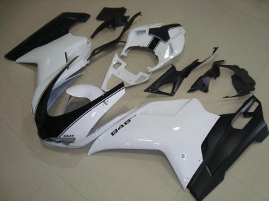Affordable 2007-2012 White Matte Black Ducati 848 1098 1198 Motorcycle Fairings Canada
