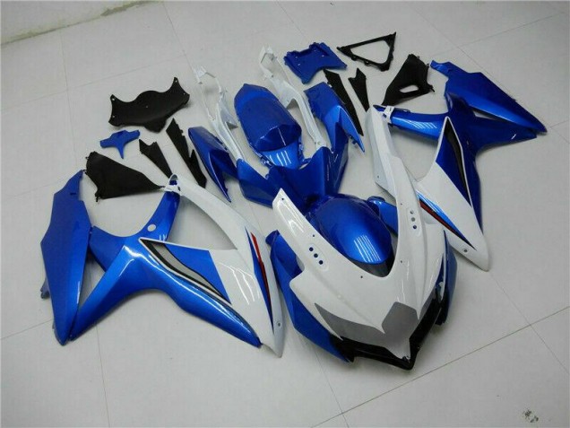 Affordable 2008-2010 Blue White Suzuki GSXR 600/750 Motorcycle Fairings Replacement Canada