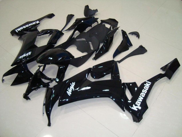 Affordable 2008-2010 Glossy Black with White Sticker Kawasaki Ninja ZX10R Motorcycle Fairings Canada Affordable 2008-2010 Glossy Black with White Sticker Kawasaki Ninja ZX10R Motorcycle Fairings Canada