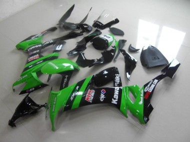 Affordable 2008-2010 Green Black Kick Kawasaki Ninja ZX10R Motorcycle Fairings Canada