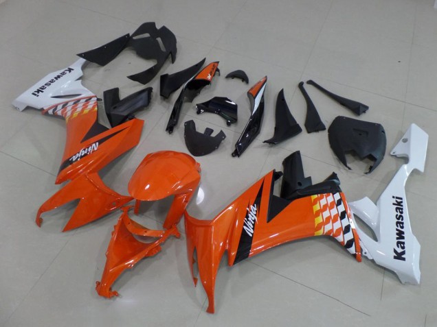 Affordable 2008-2010 Orange and White Kawasaki Ninja ZX10R Motorcycle Fairings Canada Affordable 2008-2010 Orange and White Kawasaki Ninja ZX10R Motorcycle Fairings Canada