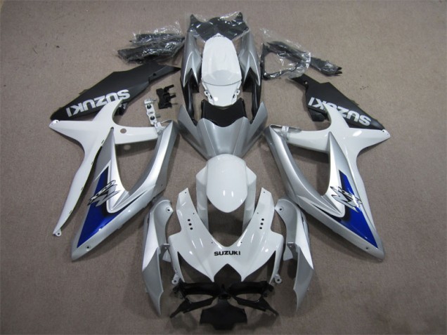 Affordable 2008-2010 Silver Blue White Suzuki GSXR600 Motorcycle Fairings Canada Affordable 2008-2010 Silver Blue White Suzuki GSXR600 Motorcycle Fairings Canada