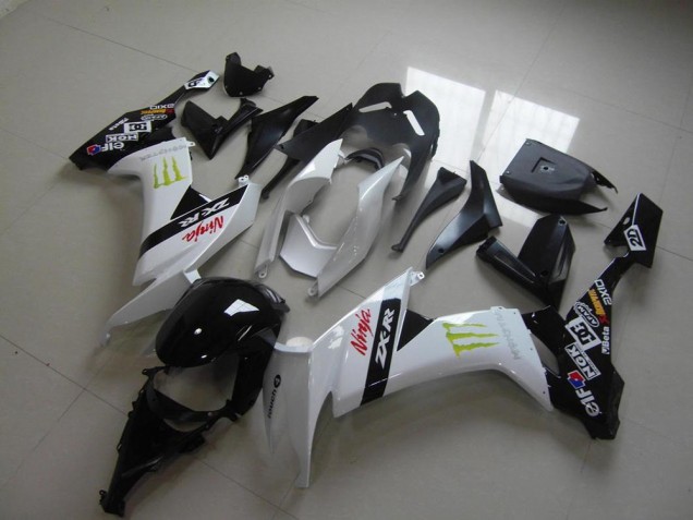 Affordable 2008-2010 White Monster Kawasaki Ninja ZX10R Motorcycle Fairings Canada Affordable 2008-2010 White Monster Kawasaki Ninja ZX10R Motorcycle Fairings Canada