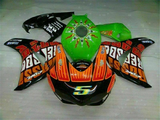 Affordable 2008-2011 Green Orange Honda CBR1000RR Motorcycle Fairings Canada Affordable 2008-2011 Green Orange Honda CBR1000RR Motorcycle Fairings Canada