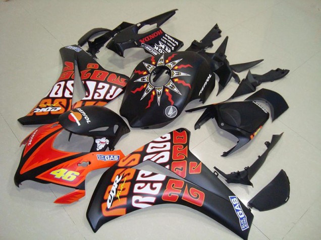 Affordable 2008-2011 Rossi Matte Black Honda CBR1000RR Motorcycle Fairings Canada Affordable 2008-2011 Rossi Matte Black Honda CBR1000RR Motorcycle Fairings Canada