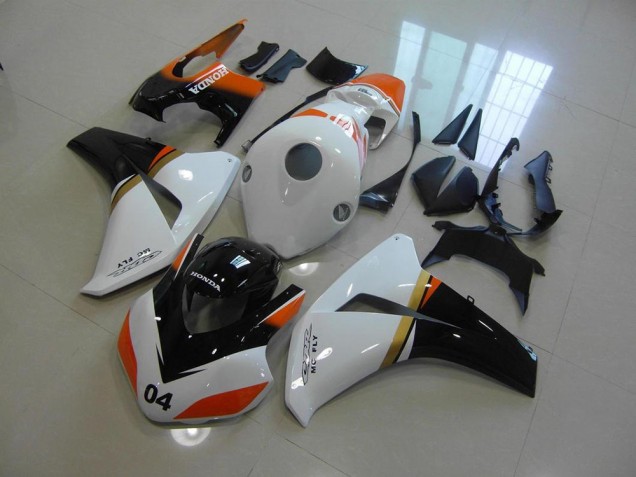 Affordable 2008-2011 White and Black and Orange Race Honda CBR1000RR Motorcycle Fairings Canada Affordable 2008-2011 White and Black and Orange Race Honda CBR1000RR Motorcycle Fairings Canada