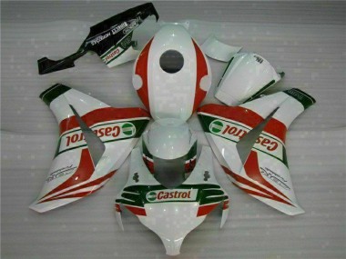 Affordable 2008-2011 White Red Honda CBR1000RR Complete Fairing Kit Canada