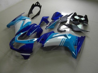 Affordable 2008-2012 Light and Dark Blue Kawasaki Ninja ZX250R Motorcycle Fairings Canada
