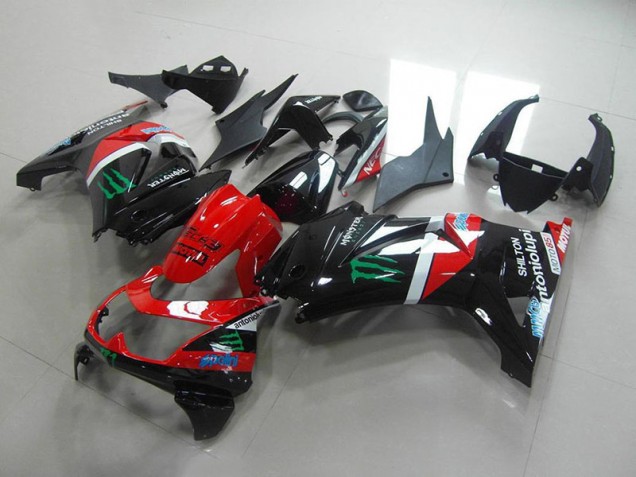 Affordable 2008-2012 Red and Black Monster Kawasaki Ninja ZX250R Motorcycle Fairings Canada Affordable 2008-2012 Red and Black Monster Kawasaki Ninja ZX250R Motorcycle Fairings Canada