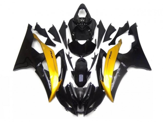 Affordable 2008-2016 Black Gold Yamaha YZF R6 Motorcycle Fairings Canada Affordable 2008-2016 Black Gold Yamaha YZF R6 Motorcycle Fairings Canada